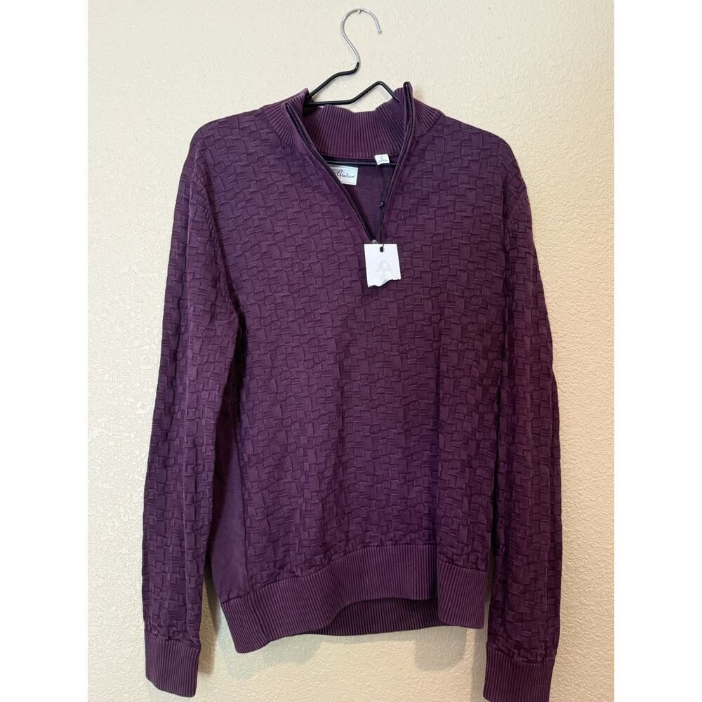 Robert Graham Aubin Quarter Zip Sweater Classic Fit Size Small